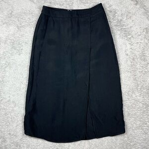 Protagonist 100% VISCOSE ‎ Black Skirt High Slit Side Zipper Women’s Size 2